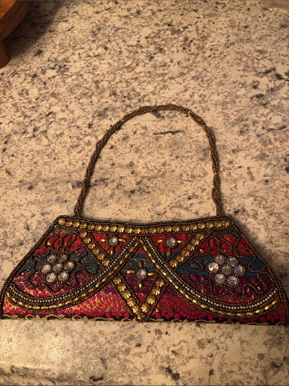 Beaded Multicolor Evening Clutch Bag India